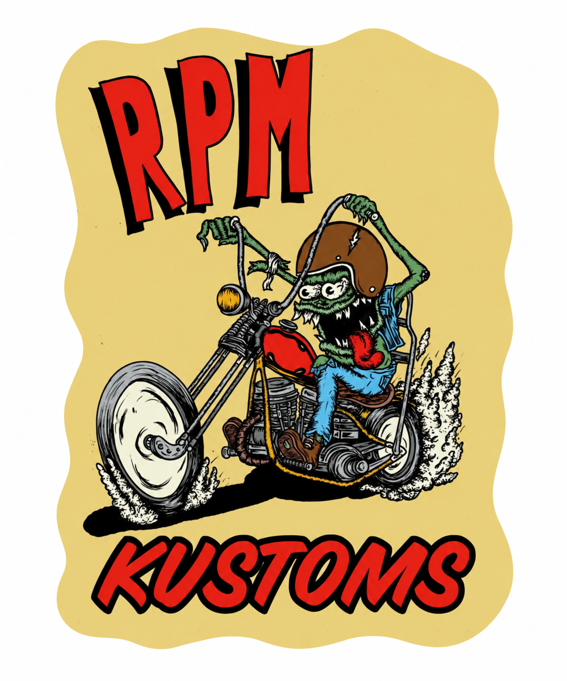 Complete RPM Kustoms motorcycle logo